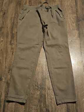 Natural Reflections Pants Khaki Drawstring Size Medium Women Casual